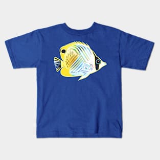 Butterflyfish Line Art Design Kids T-Shirt